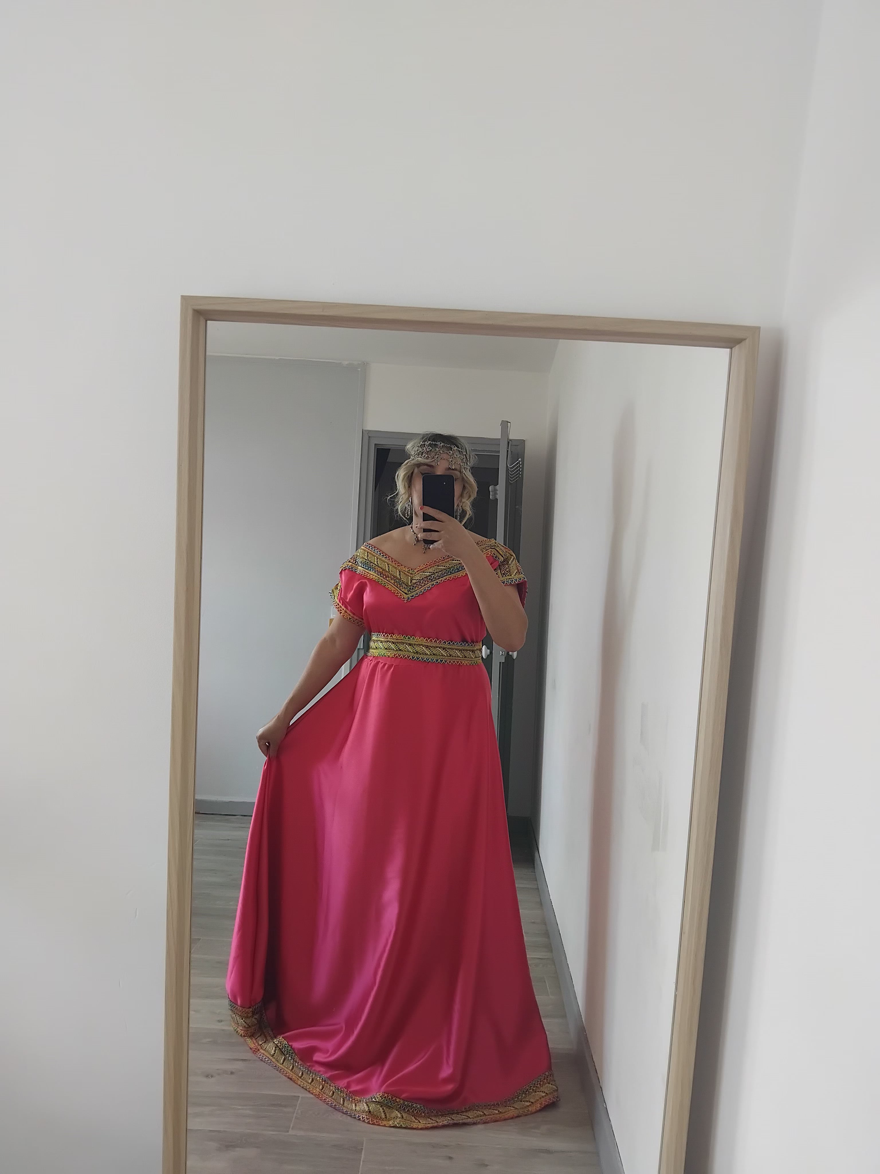 Robe kabyle col bateaux