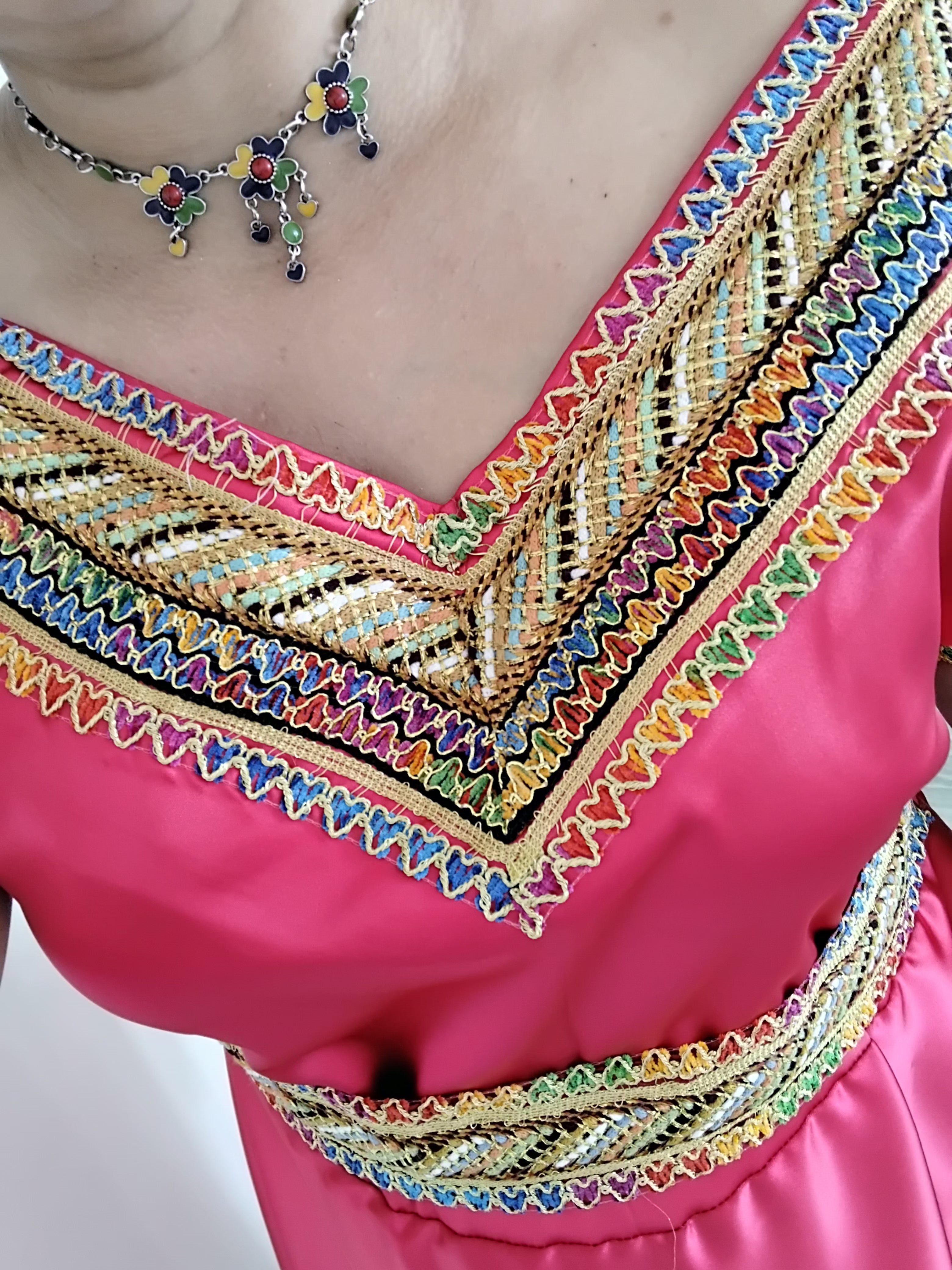 Robe kabyle col bateaux